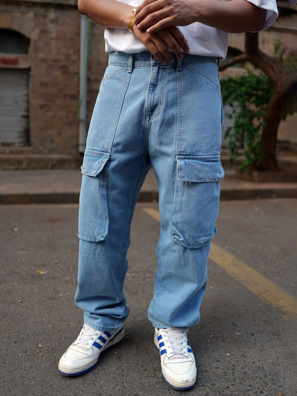 Powerlook Men Relaxed Loose Fit Cargos