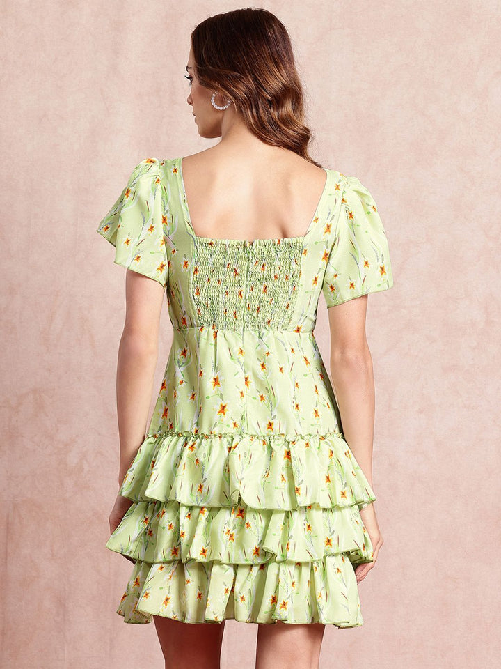 all about you Floral Print Layered Dress