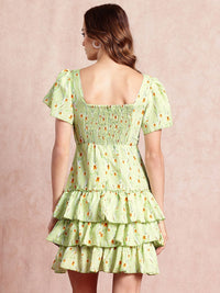 all about you Floral Print Layered Dress