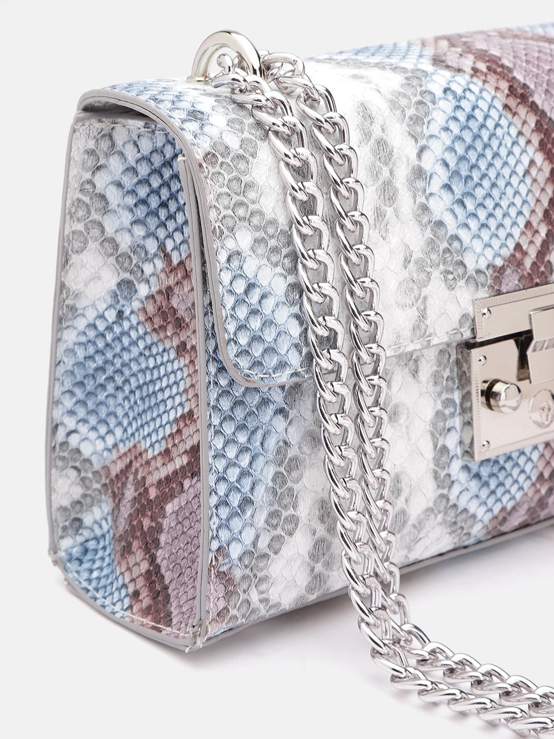 Lino Perros Snake Skin Textured Structured Sling Bag