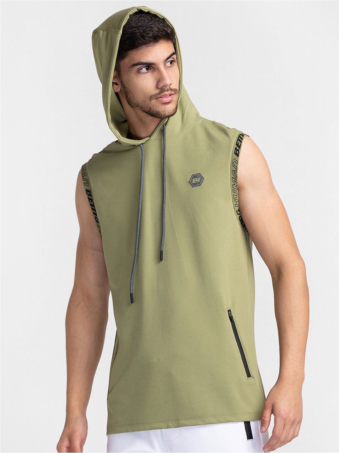Being Human Sleeveless Hooded T-shirt