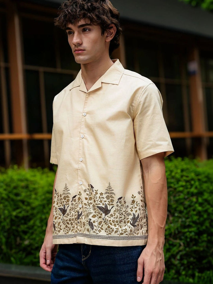 Eszett Men Classic Floral Printed Casual Shirt