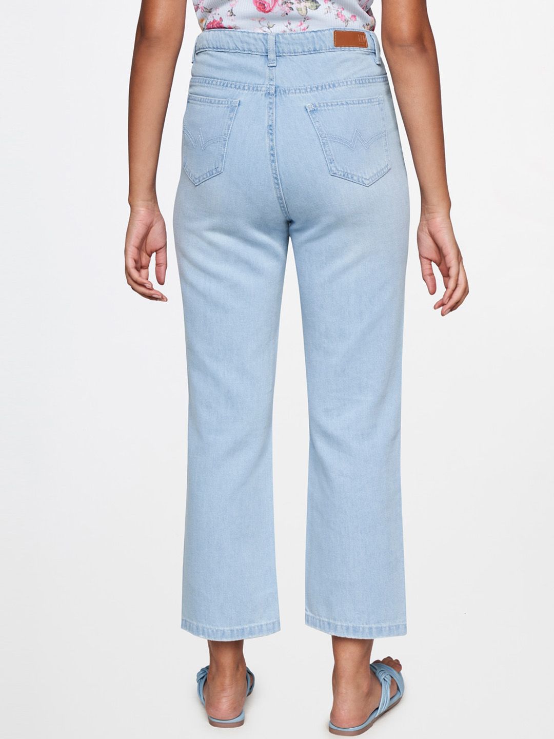AND Women High-Rise Relaxed Fit Pure Cotton Jeans