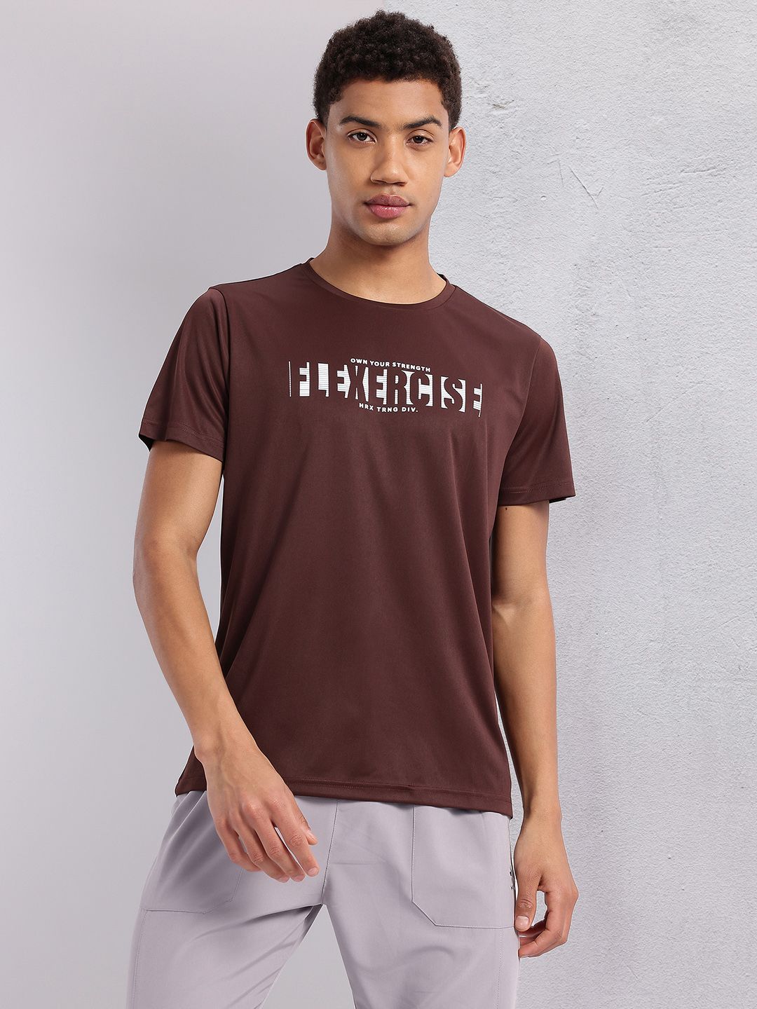 HRX by Hrithik Roshan Typography Printed Rapid-Dry Training T-shirt