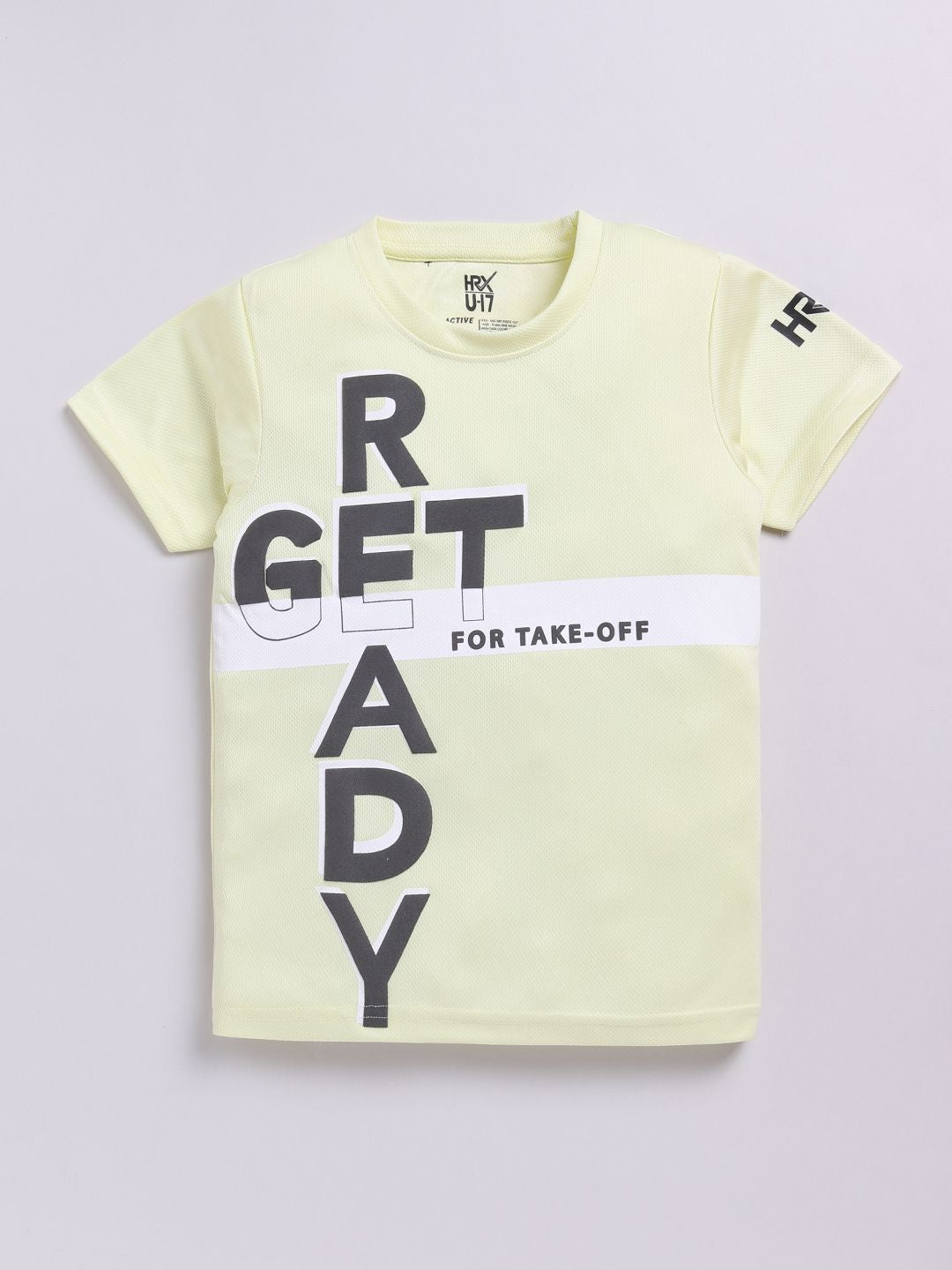 HRX by Hrithik Roshan Boys Typography Printed Rapid-Dry T-shirt