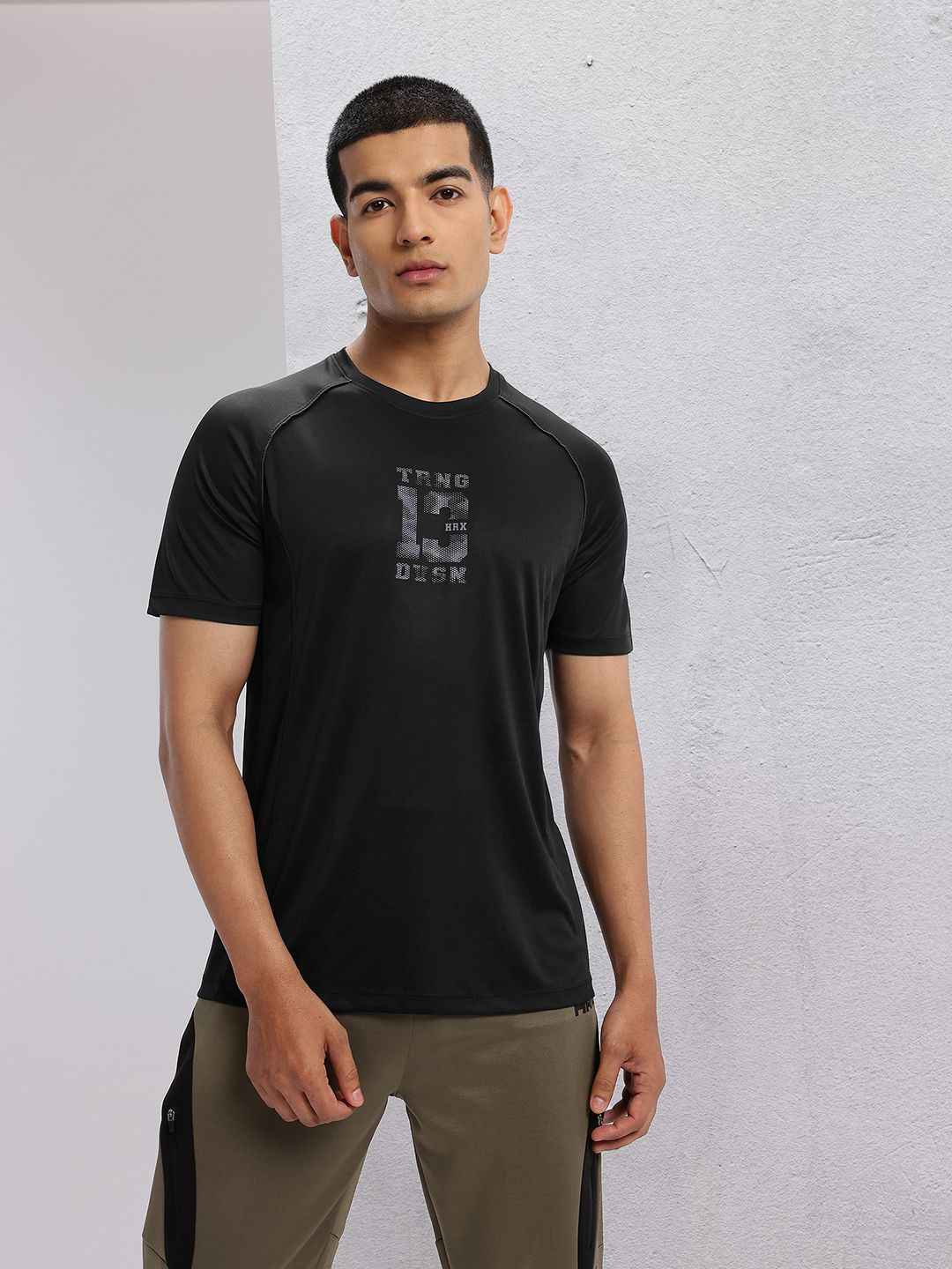 HRX by Hrithik Roshan Men Typography Printed Rapid-Dry Training T-shirt