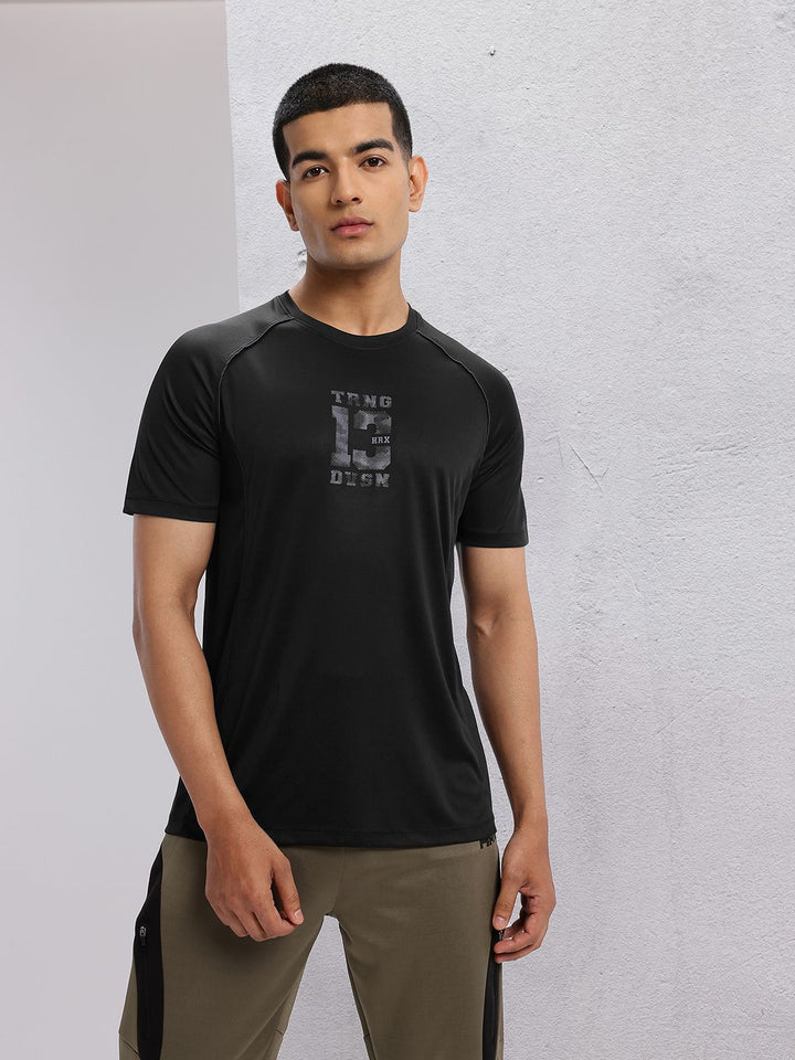 HRX by Hrithik Roshan Men Typography Printed Rapid-Dry Training T-shirt