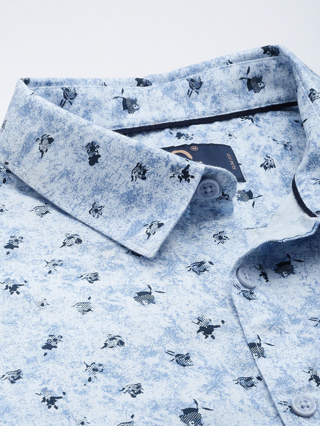 Being Human Slim Fit Abstract Printed Pure Cotton Casual Shirt