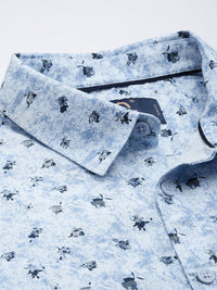 Being Human Slim Fit Abstract Printed Pure Cotton Casual Shirt