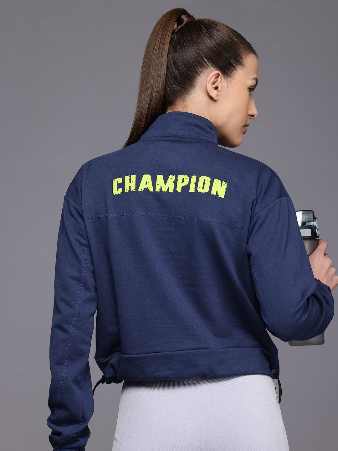 HRX by Hrithik Roshan Printed Half Zipper Running Sweatshirt