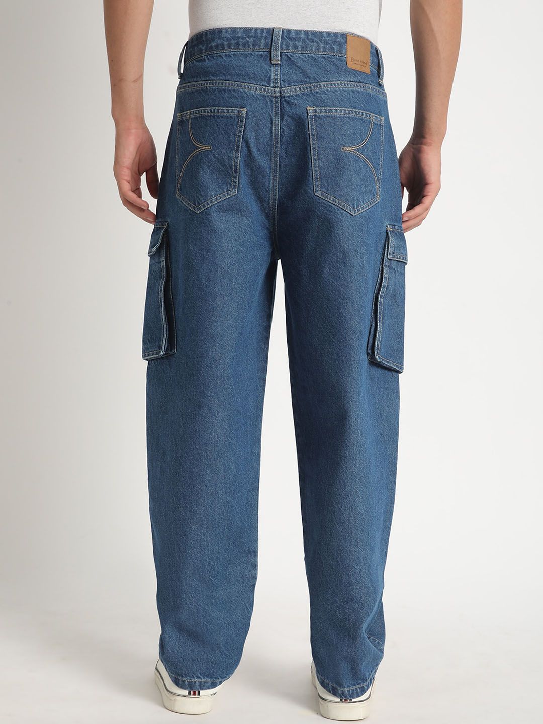 Bene Kleed Men Mid Rise Baggy Fit Cargo Jeans