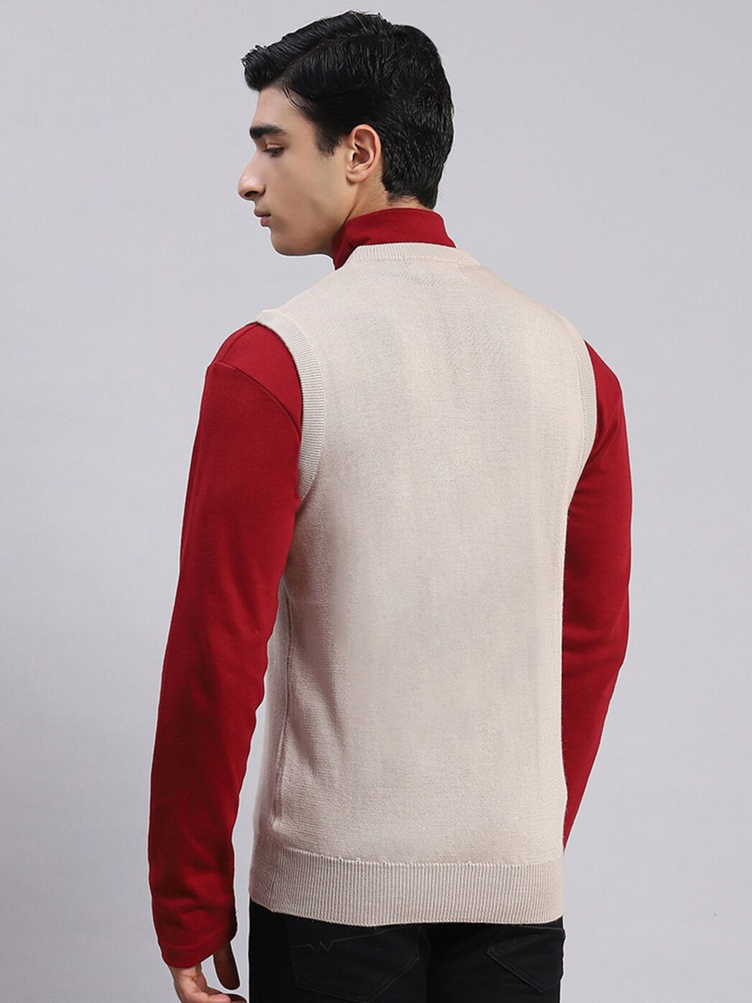 Monte Carlo V- Neck Ribbed Pure Woollen Sweater Vest