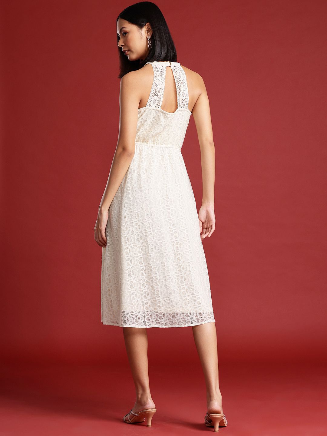 all about you Lace A-Line Midi Dress