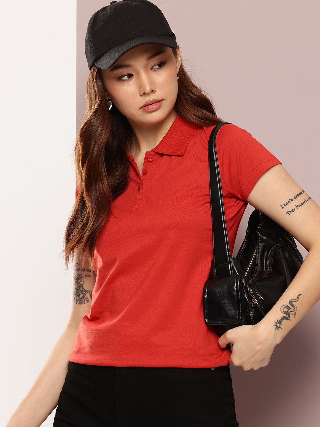 DILLINGER Women Short Sleeve Regular Fit Solid Polo Tshirt