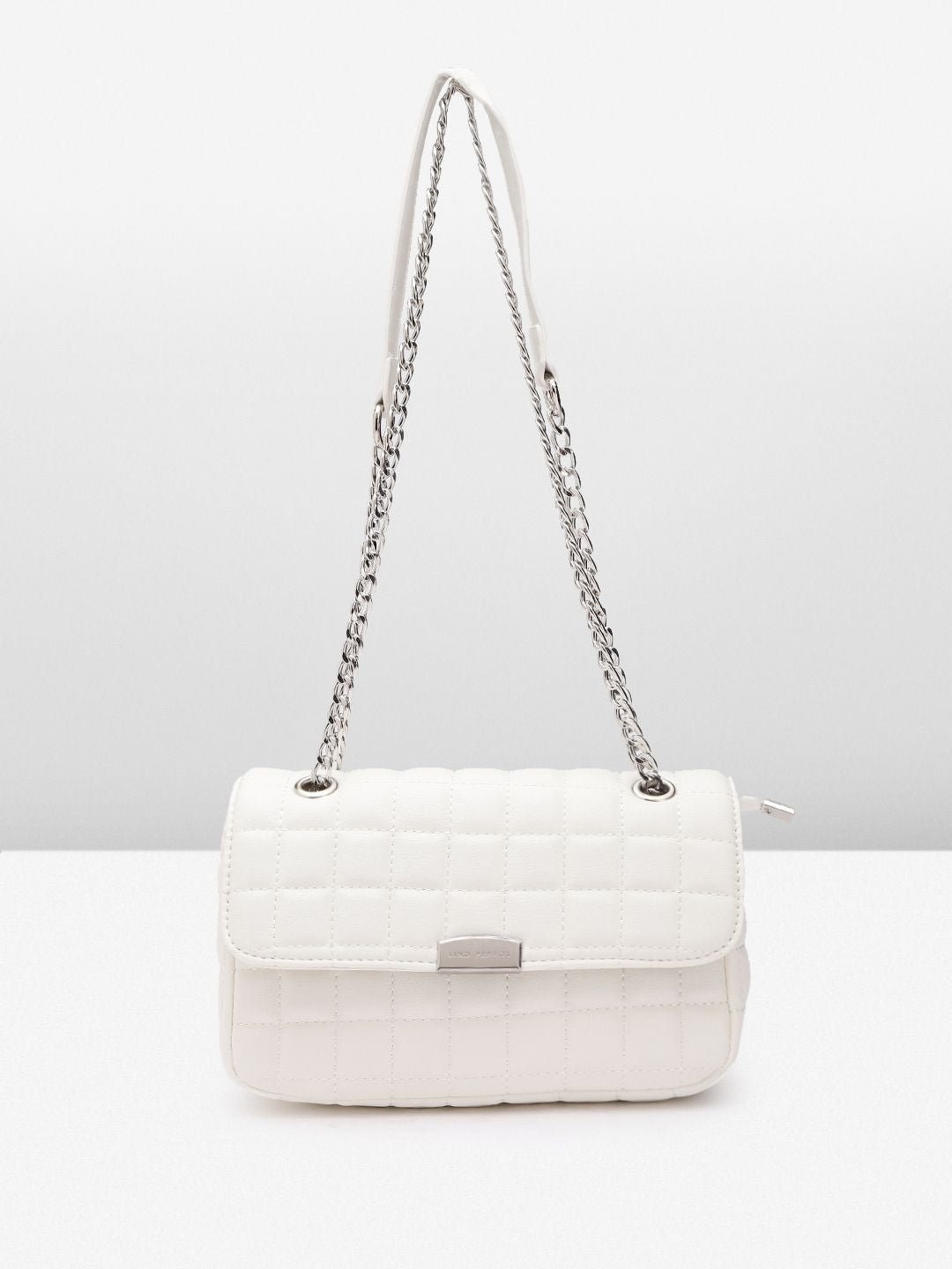 Lino Perros Structured Sling Bag with Quilted Detail
