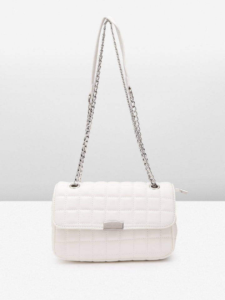 Lino Perros Structured Sling Bag with Quilted Detail