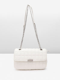 Lino Perros Structured Sling Bag with Quilted Detail