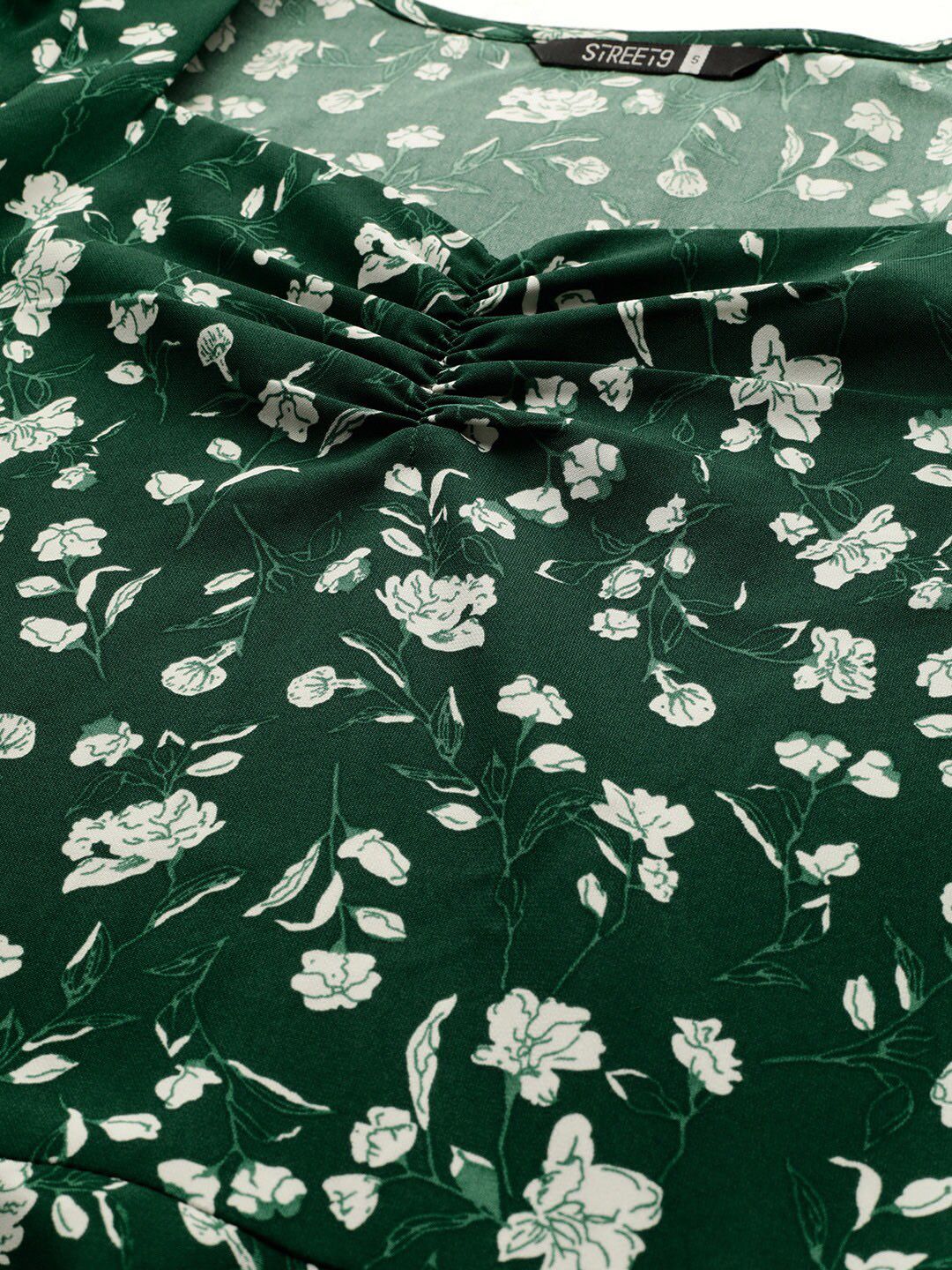 STREET 9 Women Green Printed A-Line Dress