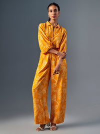 Global Desi Floral Printed Top & Palazzo