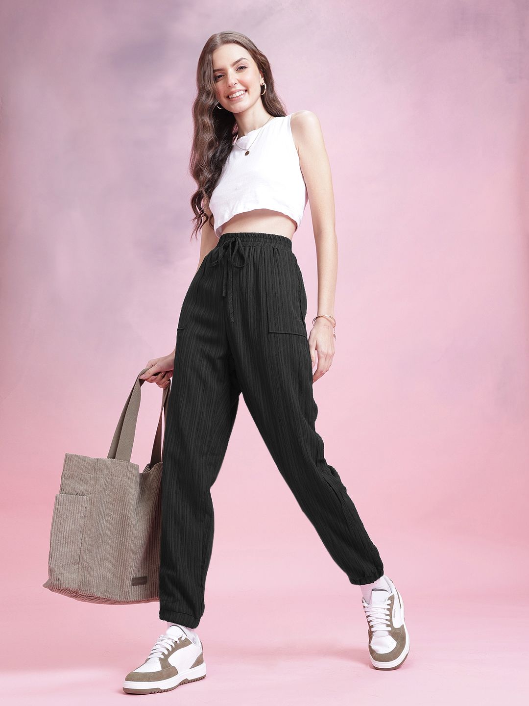 DressBerry Women Textured Joggers