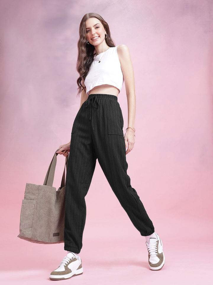 DressBerry Women Textured Joggers