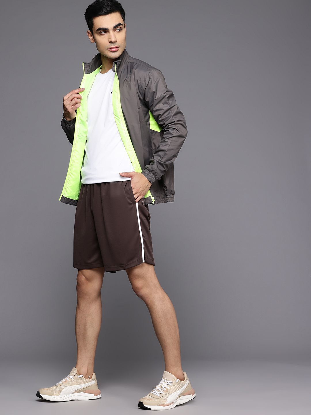 HRX by Hrithik Roshan Men Mid-Rise Brand Logo Print Detail Rapid-Dry Training Shorts