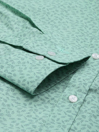 Park Avenue Pure Cotton Slim Fit Tropical Printed Opaque Formal Shirt