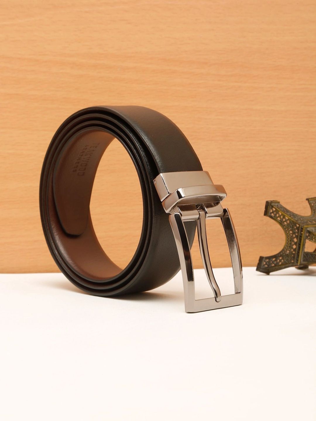 Teakwood Leathers Men Leather Reversible Formal Belt