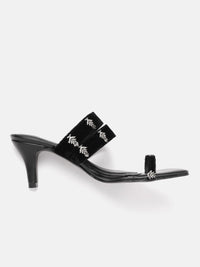House of Pataudi Floral Embroidered Slim Heels