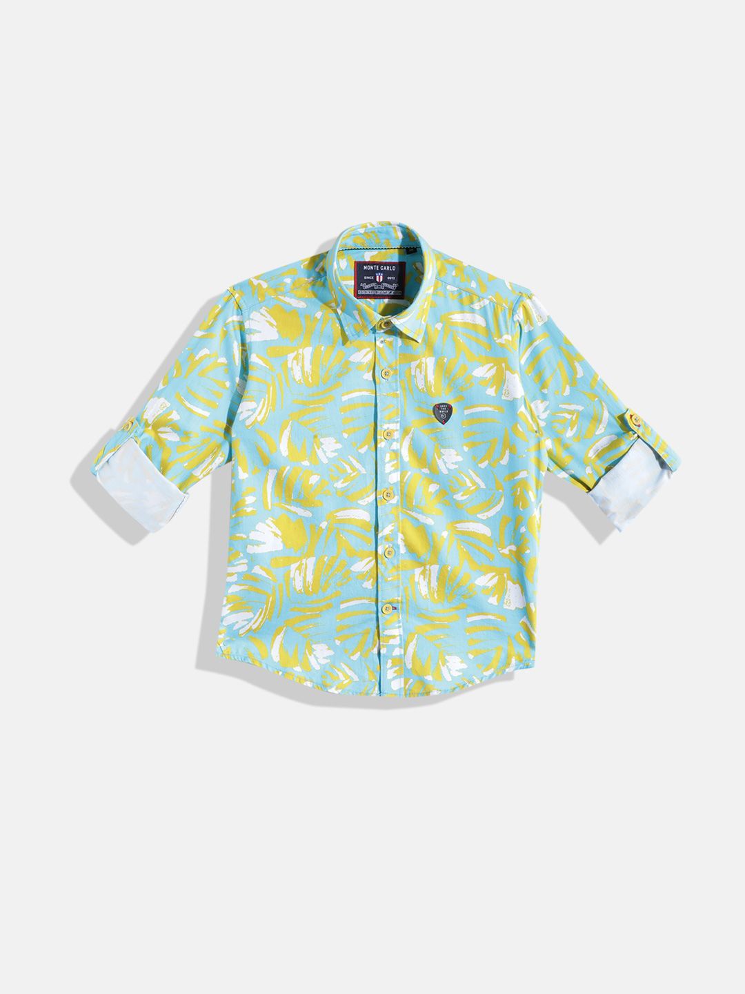 Monte Carlo Boys Abstract Printed Casual Smart Fit Shirt