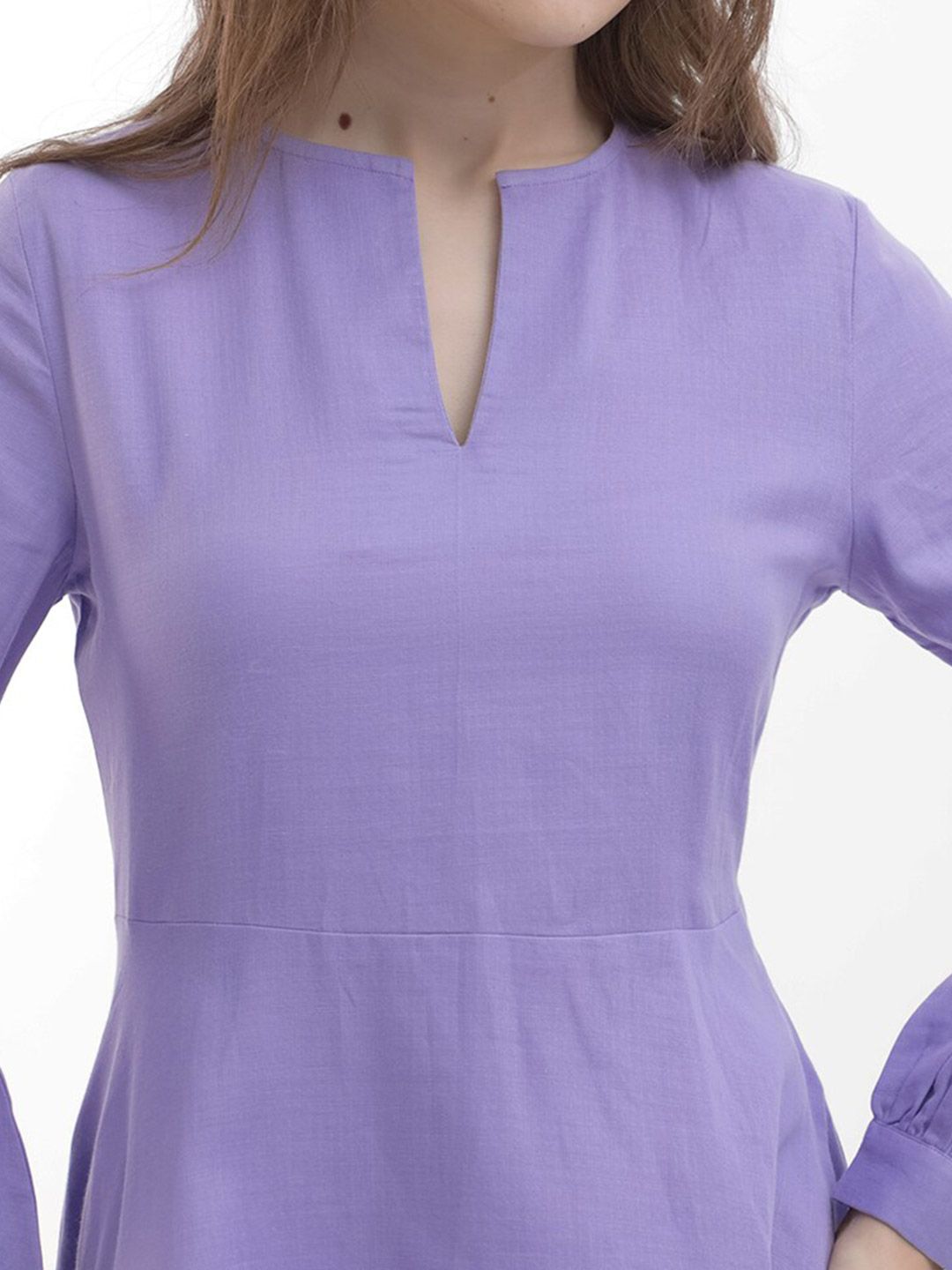 RAREISM Puff Sleeve Fit & Flare Mini Dress Comes with a belt