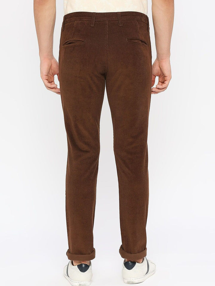 SPYKAR Men Self Design Slim Fit Trousers