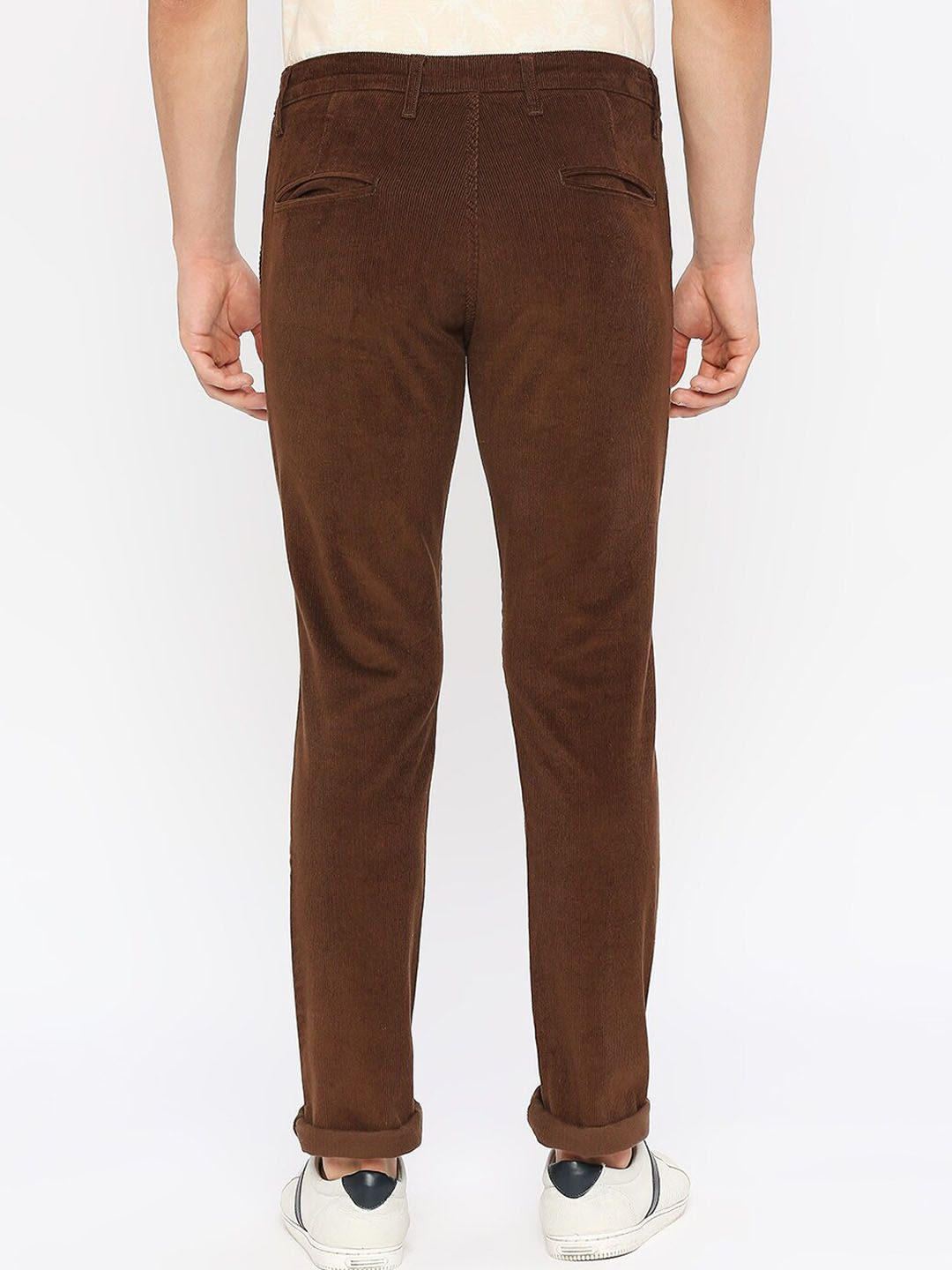 SPYKAR Men Self Design Slim Fit Trousers