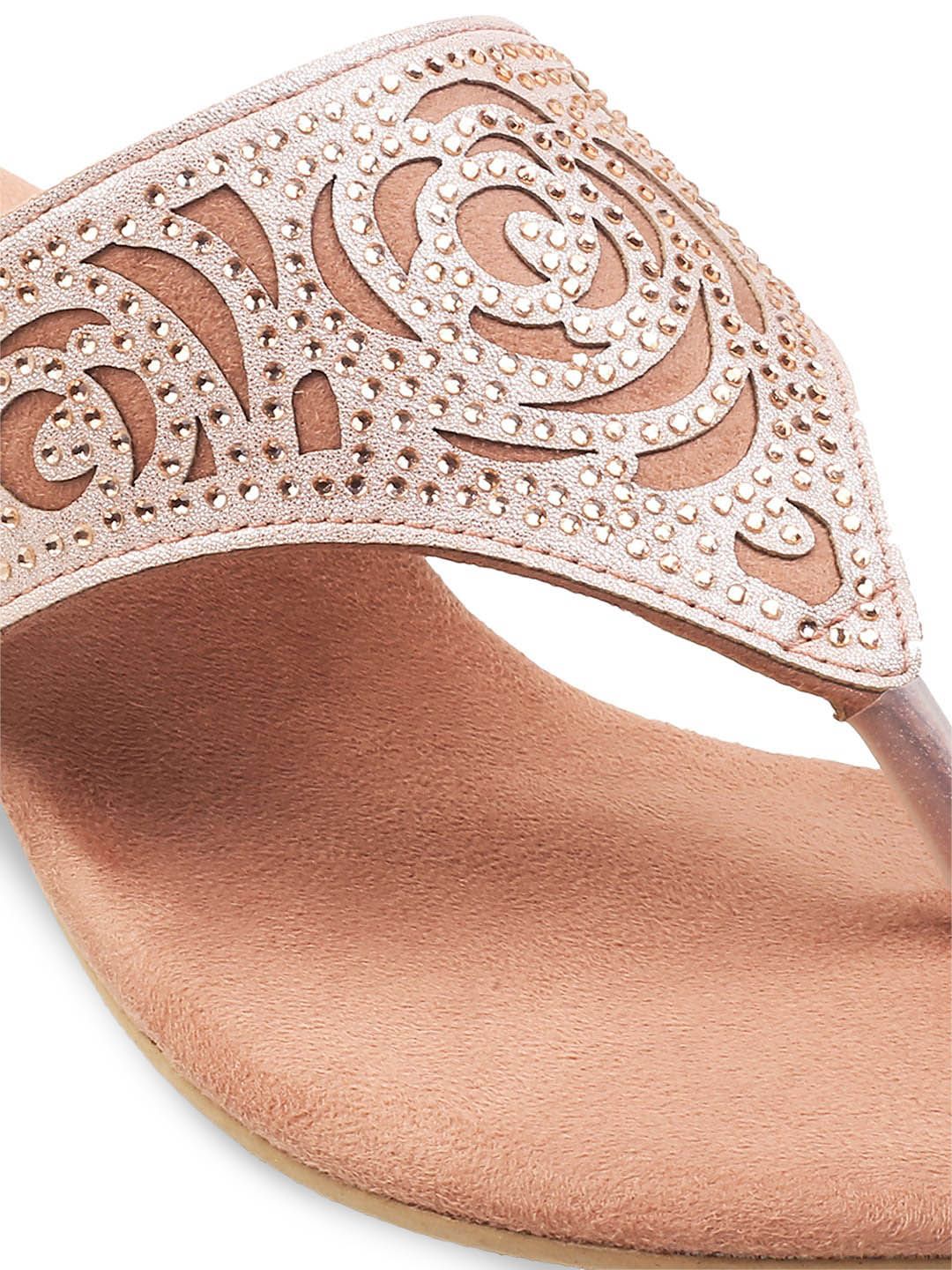 Metro Peach-Coloured Block Heels