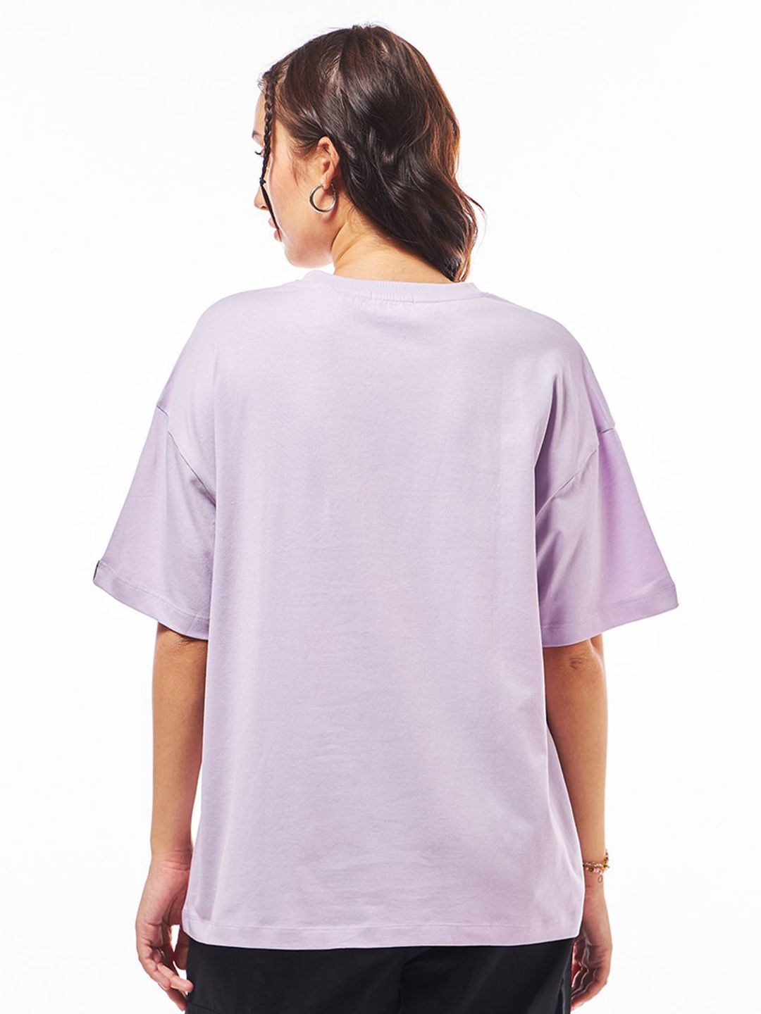 Bewakoof Women Graphic Printed Round Neck Cotton Oversized Bambi T-shirt