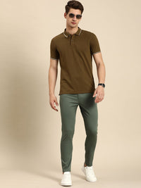 Being Human Men Textured Comfort Chinos Trousers