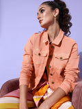 DressBerry Solid Pure Cotton Casual Denim Jacket