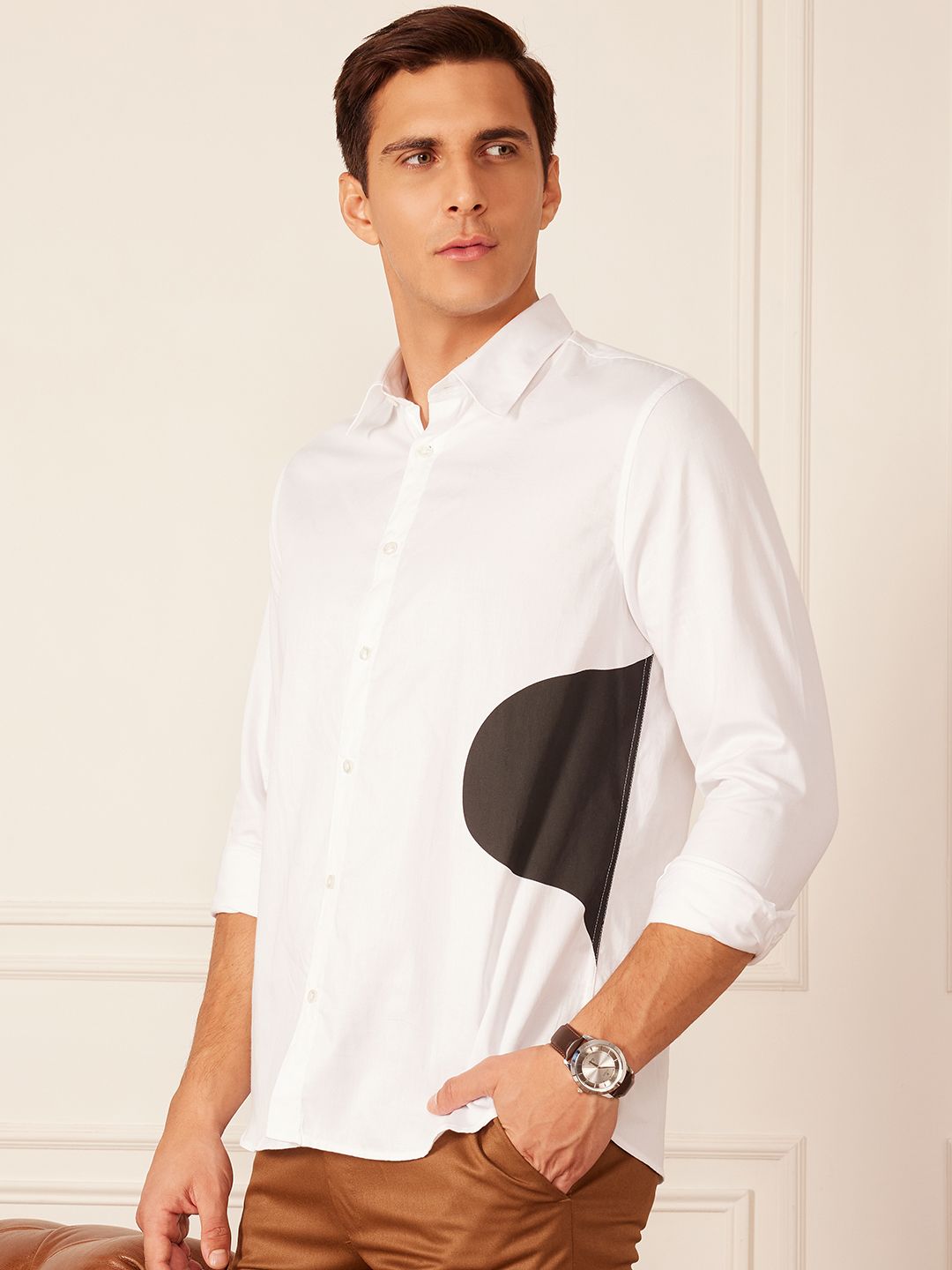 DENNISON Men Smart  Abstract Printed Party Shirt