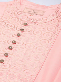House of Pataudi Ethnic Motifs Yoke Design Sequinned Jashn Kurta