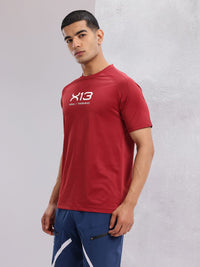 HRX by Hrithik Roshan Typography Printed Raglan Sleeves Rapid-Dry Training T-shirt