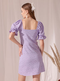 STREET 9 Print Sweetheart Neck Puff Sleeve Sheath Dress