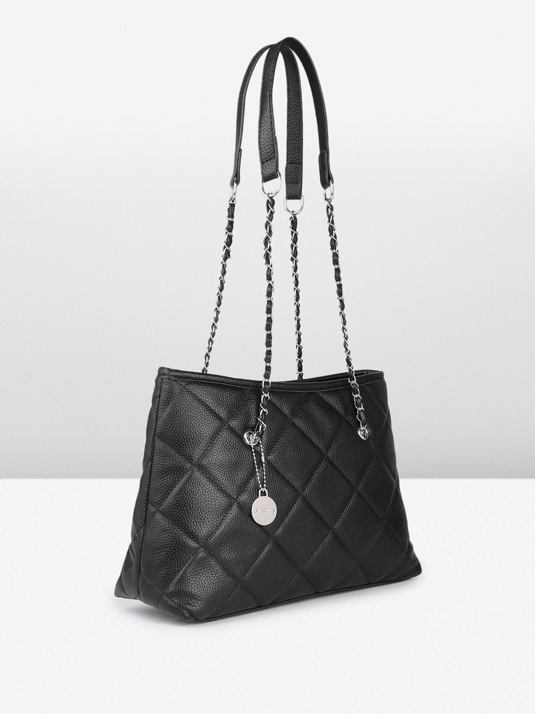 DressBerry Quilted Structured Shoulder Bag