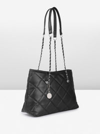 DressBerry Quilted Structured Shoulder Bag