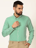 Thomas Scott Premium Striped Button-Down Collar Long Sleeves Formal Shirt