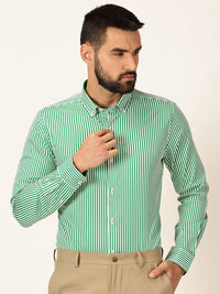 Thomas Scott Premium Striped Button-Down Collar Long Sleeves Formal Shirt