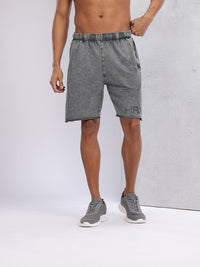 HRX by Hrithik Roshan Men Brand Logo Print Pure Cotton Washed Effect Training Shorts