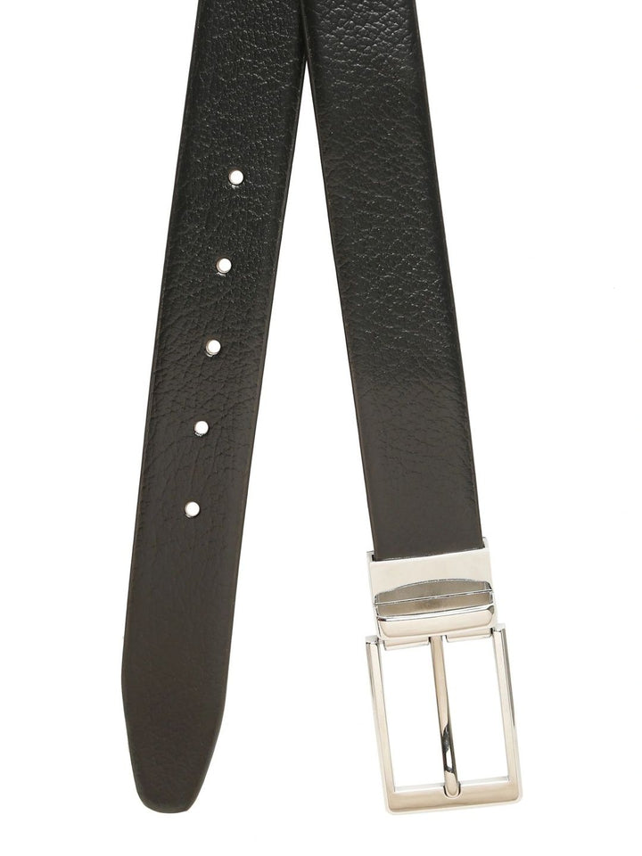 Teakwood Leathers Men Textured Leather Reversible Belt