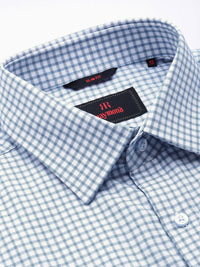 Raymond Men Slim Fit Micro Checks Pure Cotton Formal Shirt