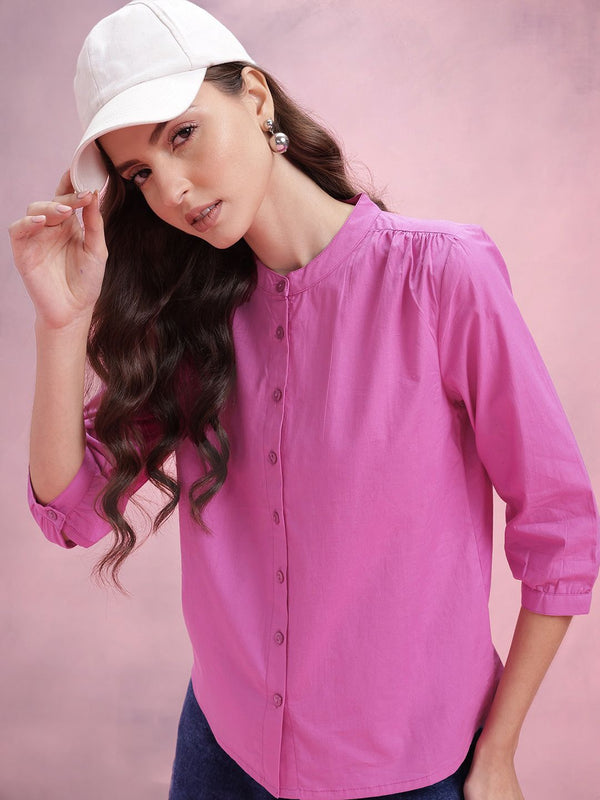 DressBerry Shirt Style Pure Cotton Top