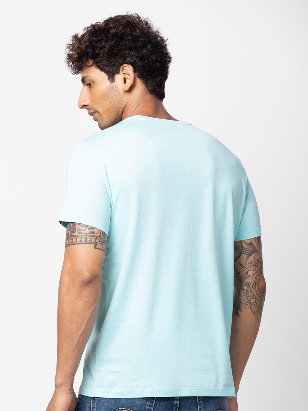 SPYKAR Men Printed Cotton T-shirt